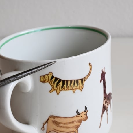 Finland Old Arabia Zoo Mugcup / フィンランド アラビア 動物のパレードのマグカップ