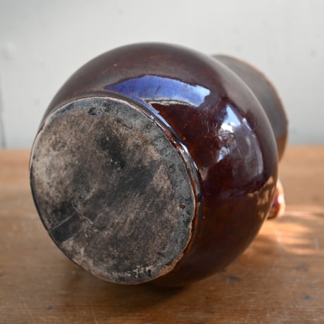 France Antique Cul Noir Pitcher / フランス アンティーク キュノワール ピッチャー D（金直しあり）