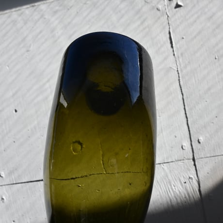 FRANCE Old Glass Wine Bottle  / フランス アンティーク 吹きワインボトル