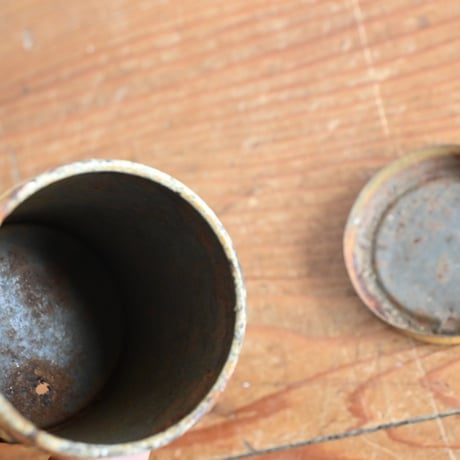 France Antique ”Bledine” Tube Tin Box  / フランス アンティーク ティン缶 ブリキボックス
