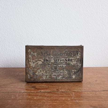 France Antique Square Tin Box  / フランス アンティーク ティン缶 ブリキボックス