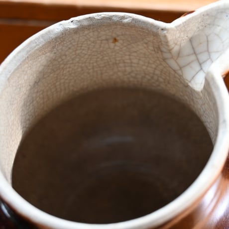 France Antique Cul Noir Pitcher / フランス アンティーク キュノワール ピッチャー（金直しあり） B