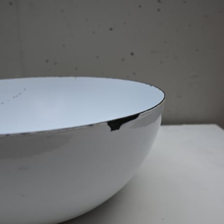 ARABIA FINEL Enamel Kaj Franck (White)  / アラビア・フィネル カイフランク 琺瑯ボウル（ホワイト）B