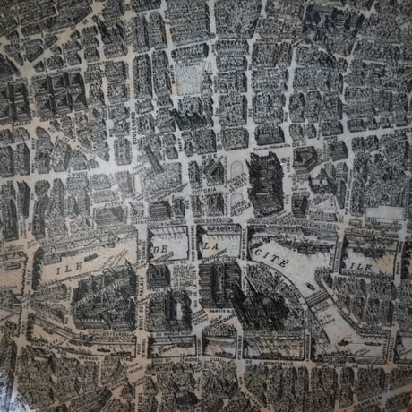 France Vintage Tray "PARIS MAP" MANOVER FIBERGLASS / フランス パリの地図のトレイ