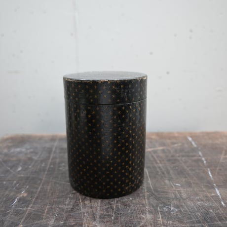 France Papier-Mache Canister Black / フランス パピエマシェのキャニスター
