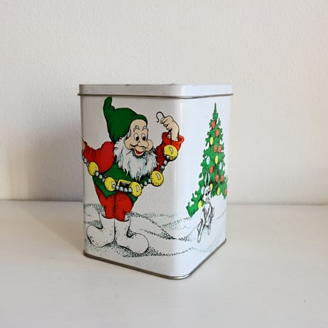 Finland Christmas cookie Tin box / フィンランド サンタクロースのブリキボックス