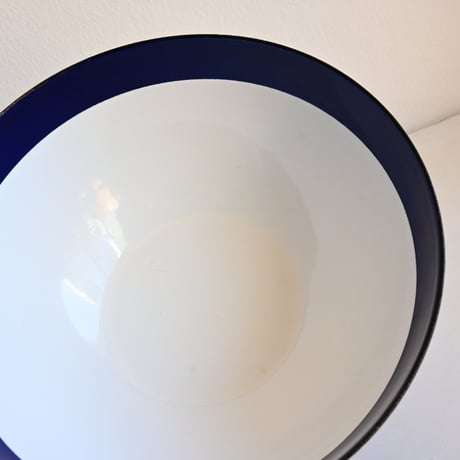 ARABIA FINEL Enamel BOWL by Kaj Franck / フィネル カイフランク  琺瑯ボウル（ブルー×ホワイト）φ:16cm