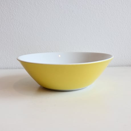 Finland ARABIA Bowl (Yellow×White) / フィンランド アラビア シリアルボウル  黄色×白 B