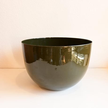 ARABIA FINEL Enamel BOWL by Kaj Franck / フィネル カイフランク  琺瑯ボウル（カーキ）φ:21cm