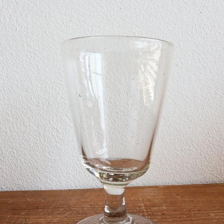FRANCE Antique Wine Glass  / フランス アンティーク 曲がり円錐型ビストロワイングラス