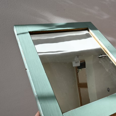 Finland Antique Wooden Mirror / フィンランド アンティーク 木製の中間色のミラー