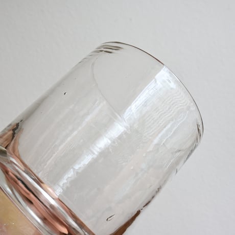FRANCE Antique Round Glass  / フランス アンティーク トロンプルイユの円柱型グラス