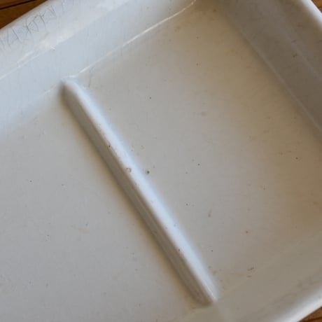 France Antique Creil et Montereau Soup Dish / フランス クレイユモントロー 長方形角皿