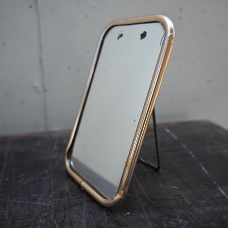 France Metal frame Stand Mirror / フランス 古いメタルフレームのスタンドミラー