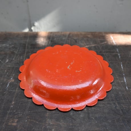 France Papier-Mache Smalltray Red / フランス パピエマシェの小さなトレイ 赤