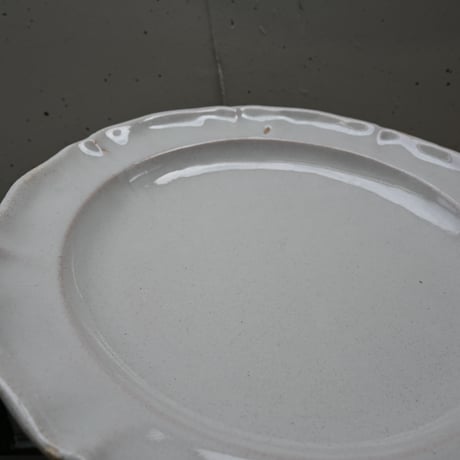 France Old Moustiers Plate / フランス 古いムスティエの大皿