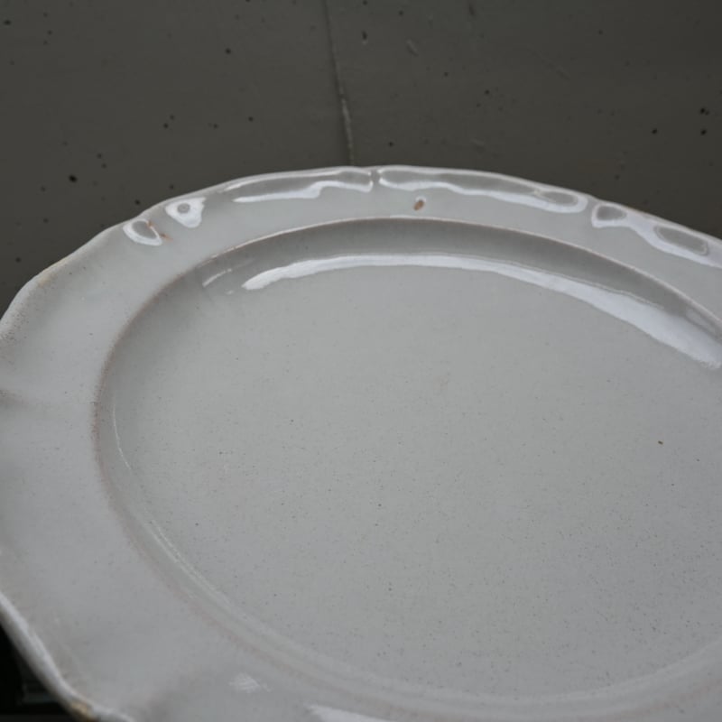 France Old Moustiers Plate / フランス 古いムスティエの大皿 |