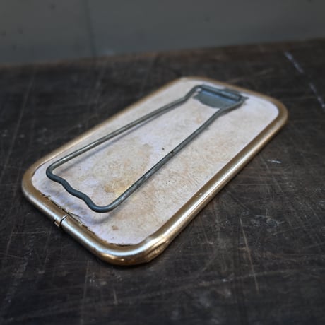 France Metal frame Stand Mirror / フランス 古いメタルフレームのスタンドミラー