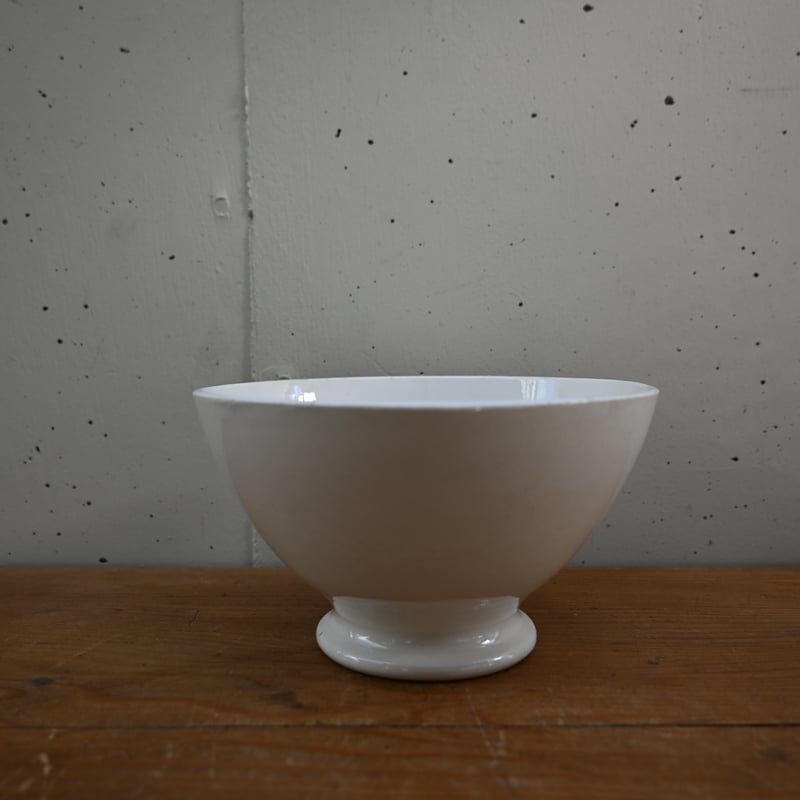 France Antique Cafe Bowl / フランス カフェオレボウル 白無地 A