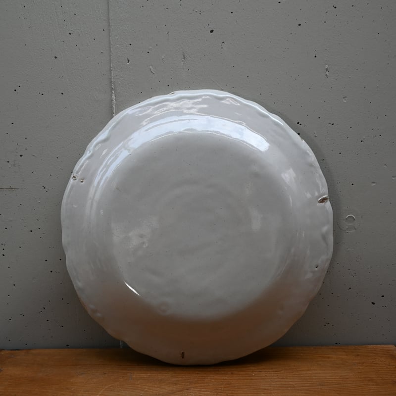 France Old Moustiers Plate / フランス 古いムスティエの大皿 |