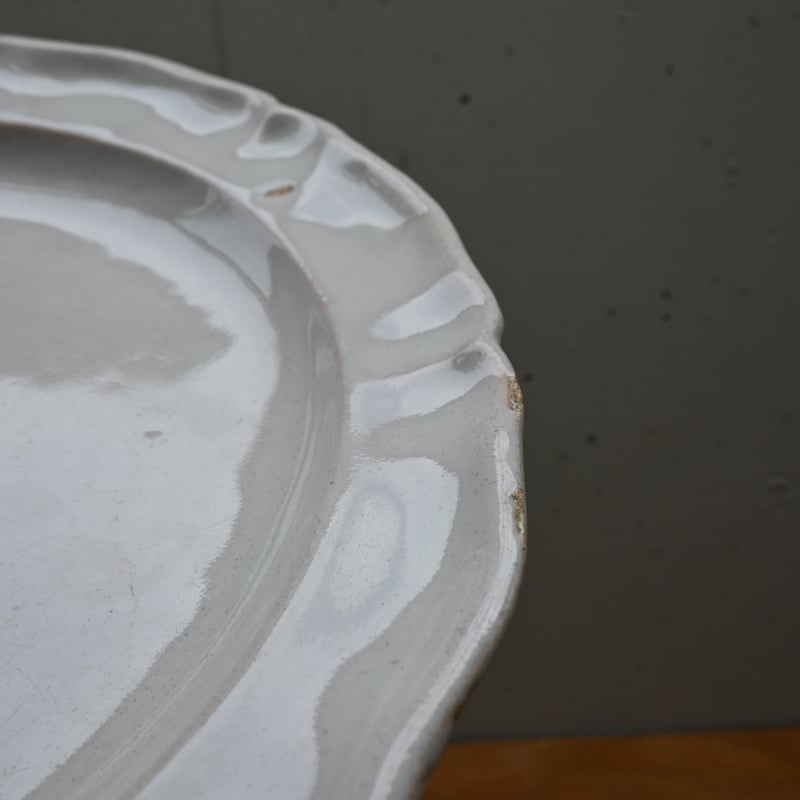 France Old Moustiers Plate / フランス 古いムスティエの大皿 |