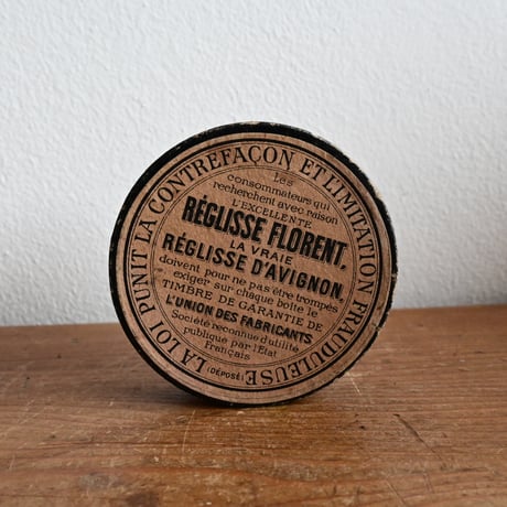 France Antique Round Paper Box  / フランス アンティーク 丸い紙の箱