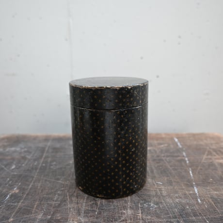 France Papier-Mache Canister Black / フランス パピエマシェのキャニスター