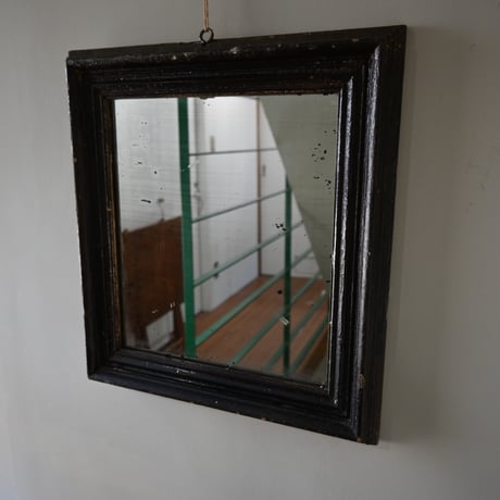 France Antiques Darkbrown frame Mirror / フランス アンティーク ダークブラウンの鏡