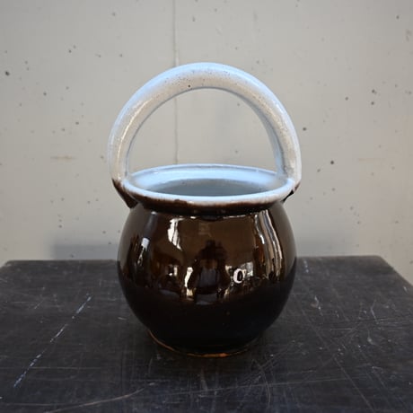 France Old Cul Noir Bowl/ フランス 古い キュノワール 持ち手付きボウル