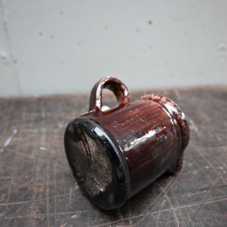 France Old Cul Noir Mini Pitcher / フランス 古い キュノワール ミニピッチャー（修復あり）