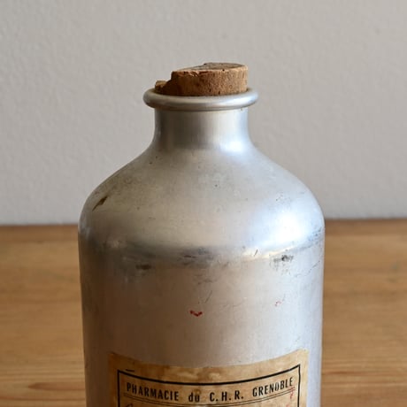 フランス 古いファーマシーアルミボトル  H:17cm