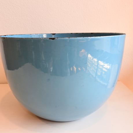 ARABIA FINEL Enamel BOWL by Kaj Franck / フィネル カイフランク  琺瑯ボウル（水色）φ:21cm