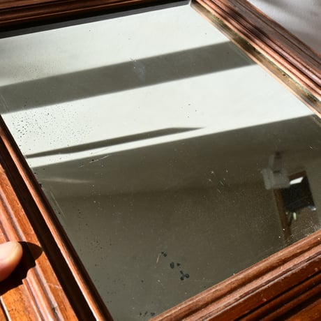France Antique Wooden Mirror / フランス アンティーク 木製のミラー A-1