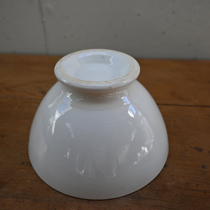 France Antique Cafe Bowl / フランス カフェオレボウル 白無地 A