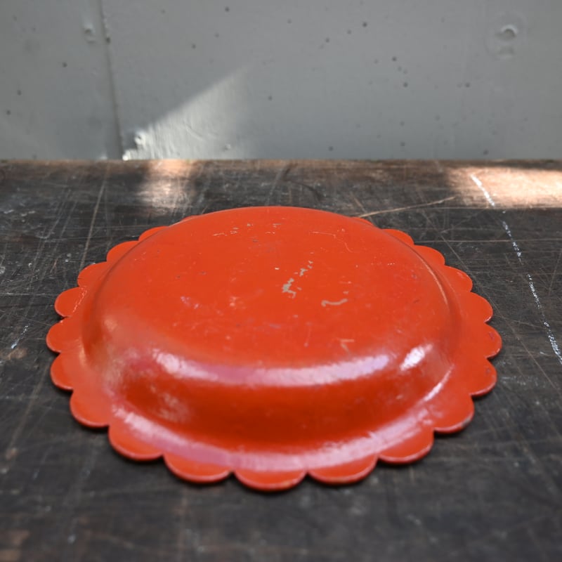 France Papier-Mache Smalltray Red / フランス パピエマシェ