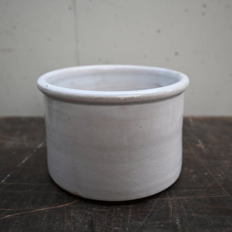 France Old Faience Fine Pot / フランス 古い白錫釉のポット B