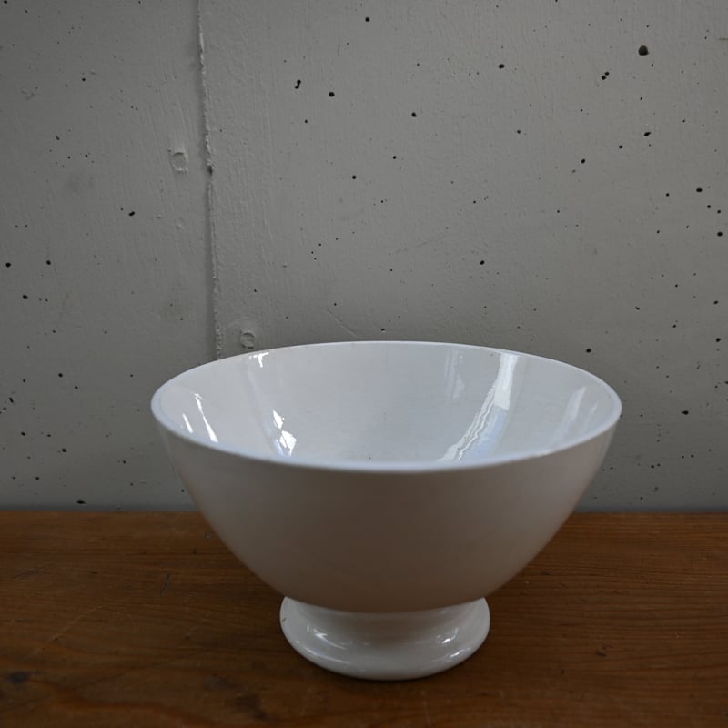 France Antique Cafe Bowl / フランス カフェオレボウル 白無地 A