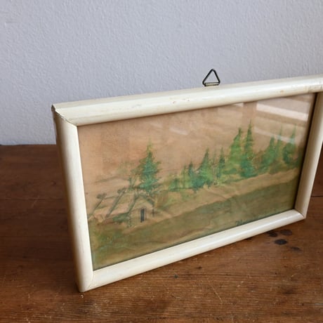 Finland Forest painting / フィンランド 森の小さな絵 1961年