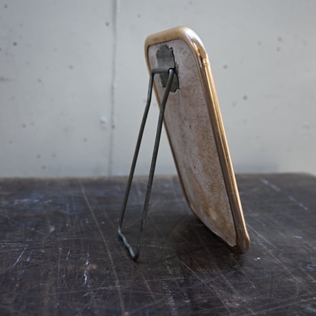 France Metal frame Stand Mirror / フランス 古いメタルフレームのスタンドミラー