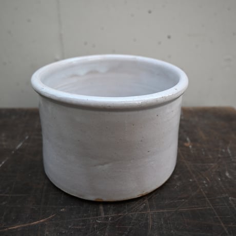 France Old Faience Fine Pot / フランス 古い白錫釉のポット B