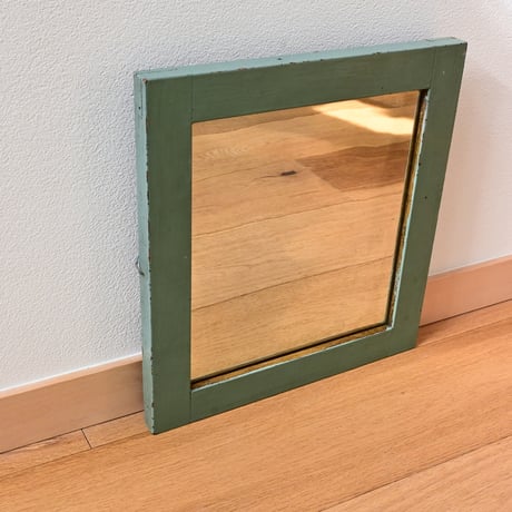 Finland Antique Wooden Mirror / フィンランド アンティーク 木製の中間色のミラー