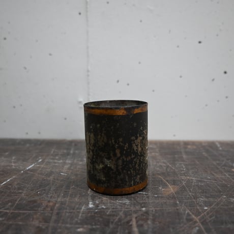 France Tin Can Objet / フランス 古いブリキの筒 A