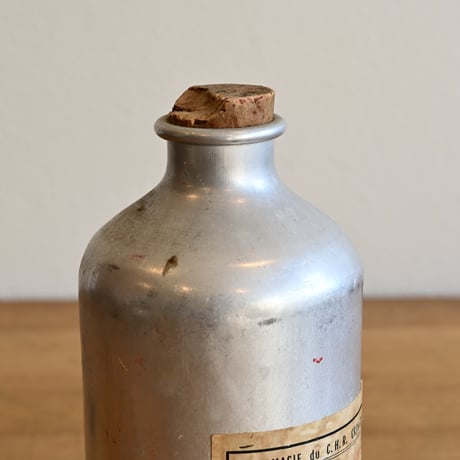 フランス 古いファーマシーアルミボトル  H:17cm