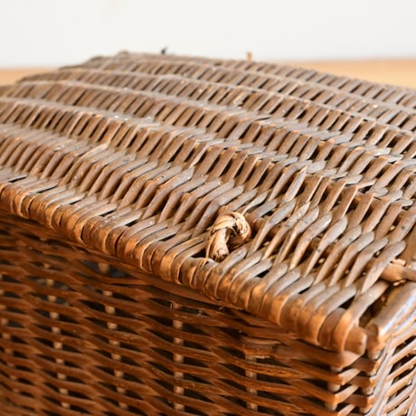France Antiques Wood Basket Panier  /  フランス  ミニバスケット パニエ かご ラタン