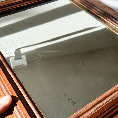 France Antique Wooden Mirror / フランス アンティーク 木製のミラー A-1