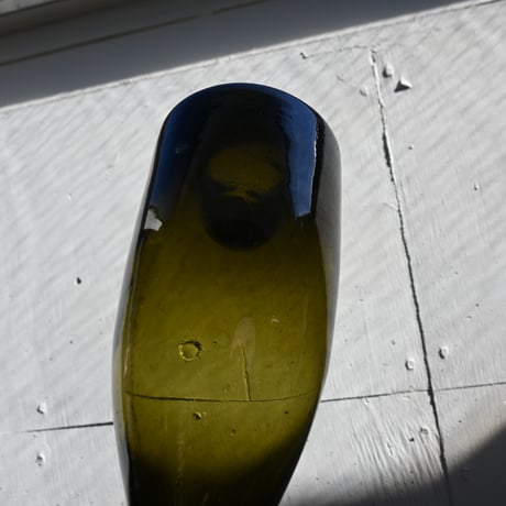FRANCE Old Glass Wine Bottle  / フランス アンティーク 吹きワインボトル