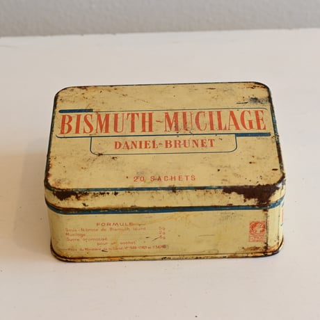 フランス 古いブリキ缶  "BISMUTH-MUCILAGE"