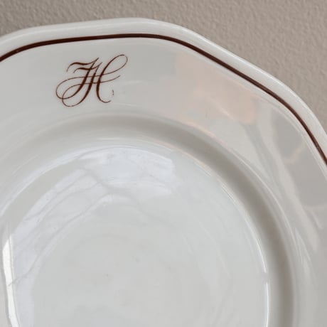 Finland OLD ARABIA  / オールドアラビア 茶文字プレート  φ:20.5cm  A