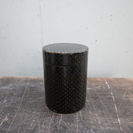 France Papier-Mache Canister Black / フランス パピエマシェのキャニスター
