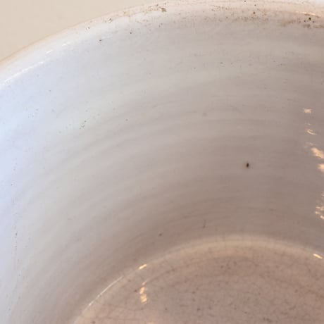 France Antiques Faience Fine Pot / フランス アンティーク 白錫釉のポット φ:16.7cm